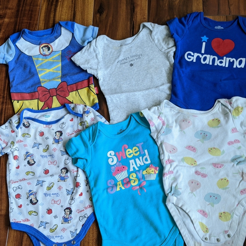 Baby Girl ❤️ 12 Months Onesie lot